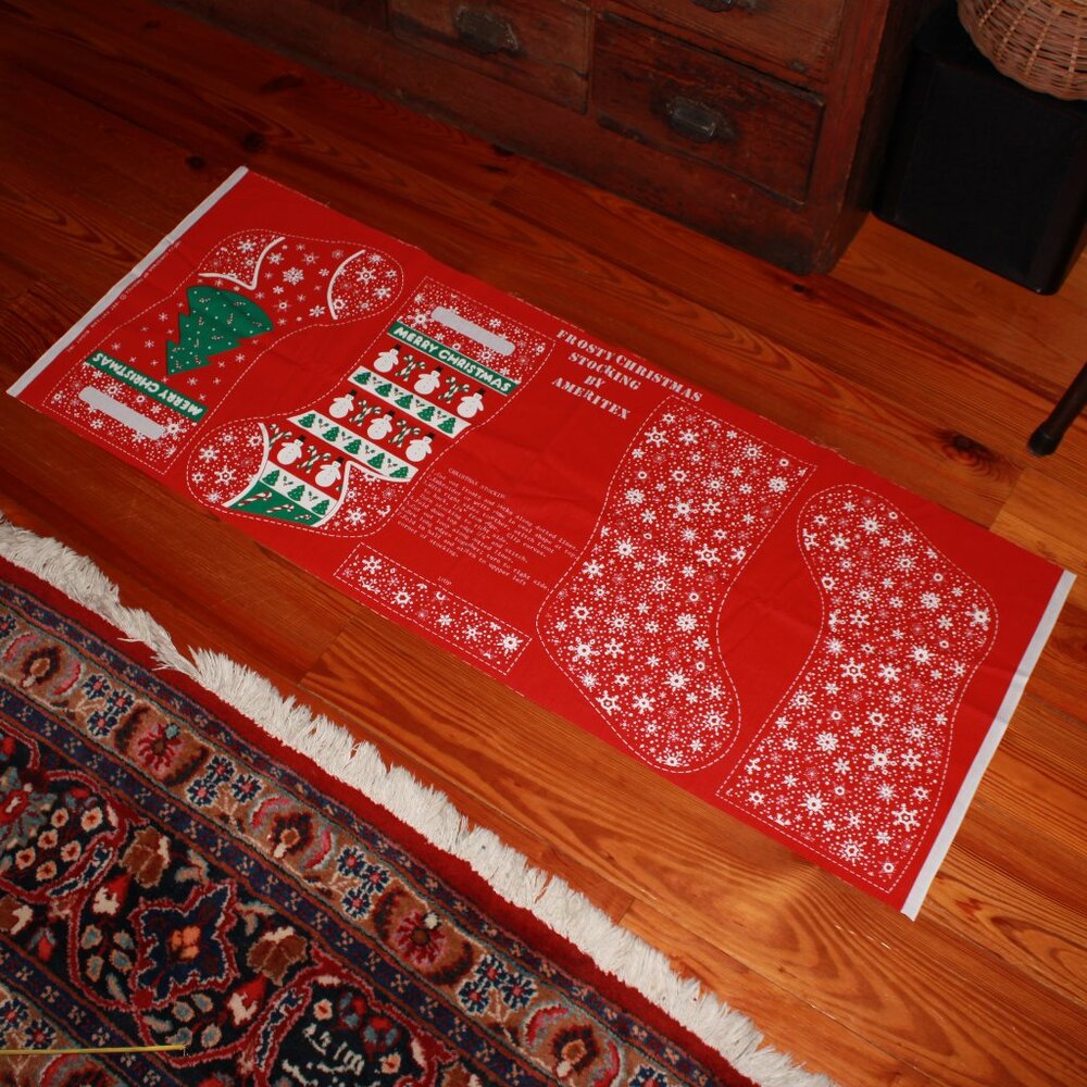Vintage Ameritex 1987 "Frosty Christmas" Textured Stocking Pattern
